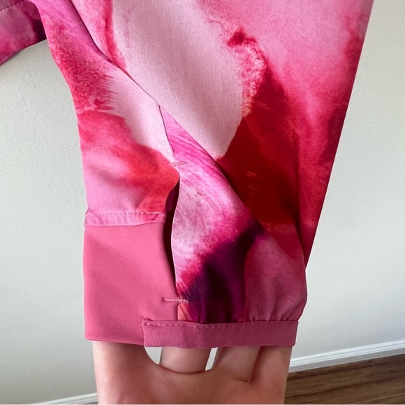 Athleta Run With It Pink Printed Zip Up Jacket - Picture 2 of 8